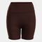 Short tights woman Indoor gym brown