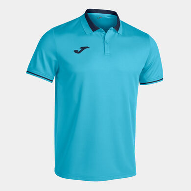 Polo m/c uomo Championship VI turchese fluorescente blu navy