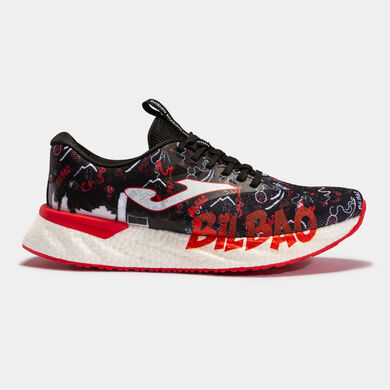 CHAUSSURES RUNNING BILBAO 22 BILBAO BIZKAIA MARATHON HOMME NOIR ROUGE