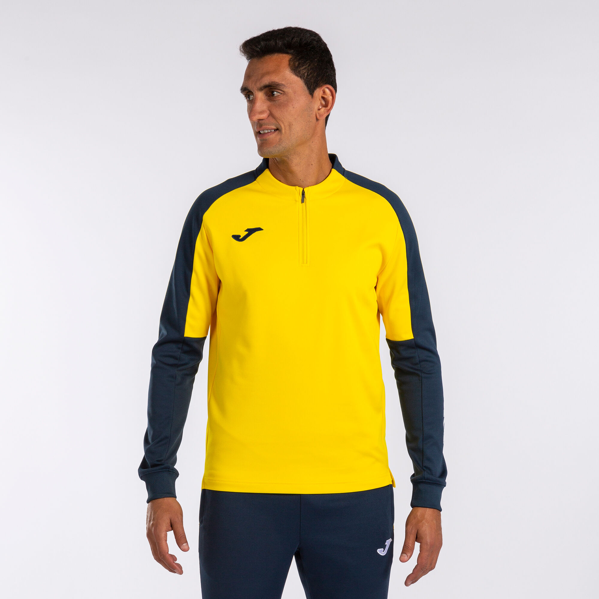 Sweat-shirt homme Eco Championship jaune bleu marine