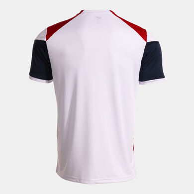 Shirt short sleeve man Danubio white red