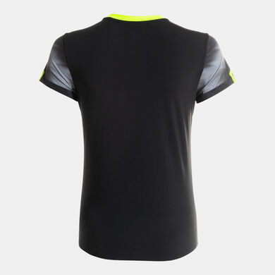 Camiseta manga corta mujer Elite XI negro amarillo flúor