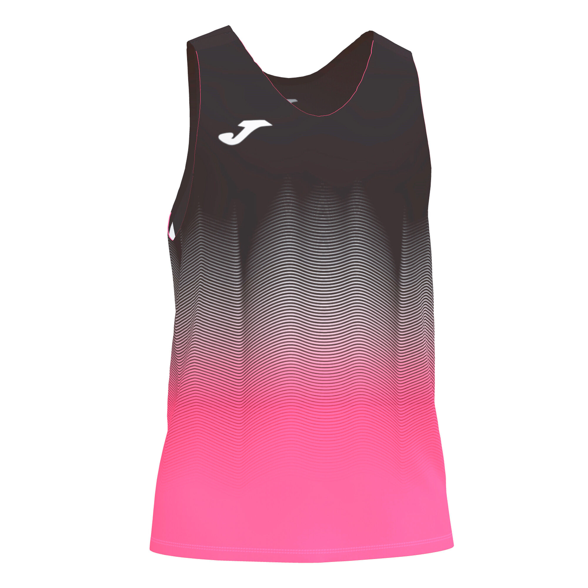 Camiseta tirantes hombre Elite VII negro rosa fluor blanco