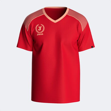 Maillot manches courtes unisexe Mimetic rouge rose