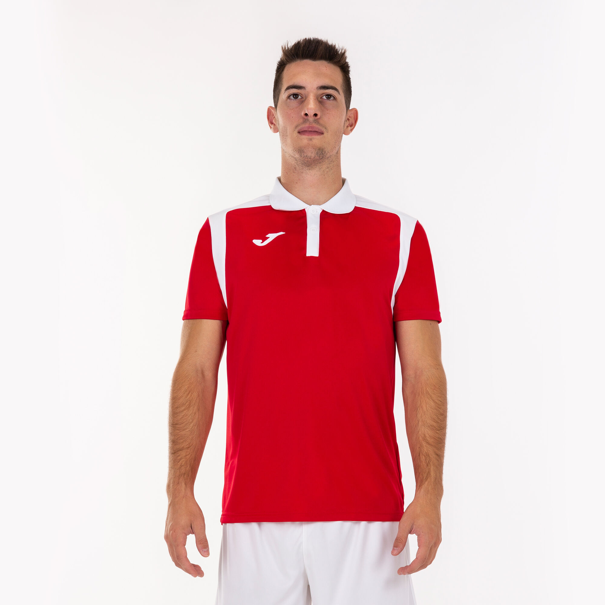 Polo shirt short-sleeve man Championship V red white
