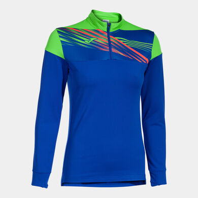 Sweatshirt woman Elite X royal blue fluorescent green