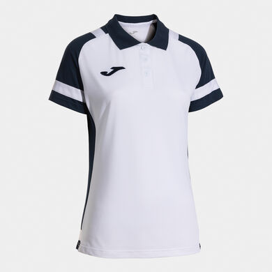 Polo shirt short-sleeve woman Lider white navy blue