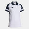 Polo shirt short-sleeve woman Lider white navy blue