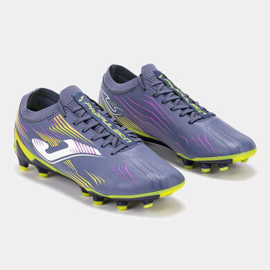 Football boots Propulsion Cup 25 firm ground FG purple yellow