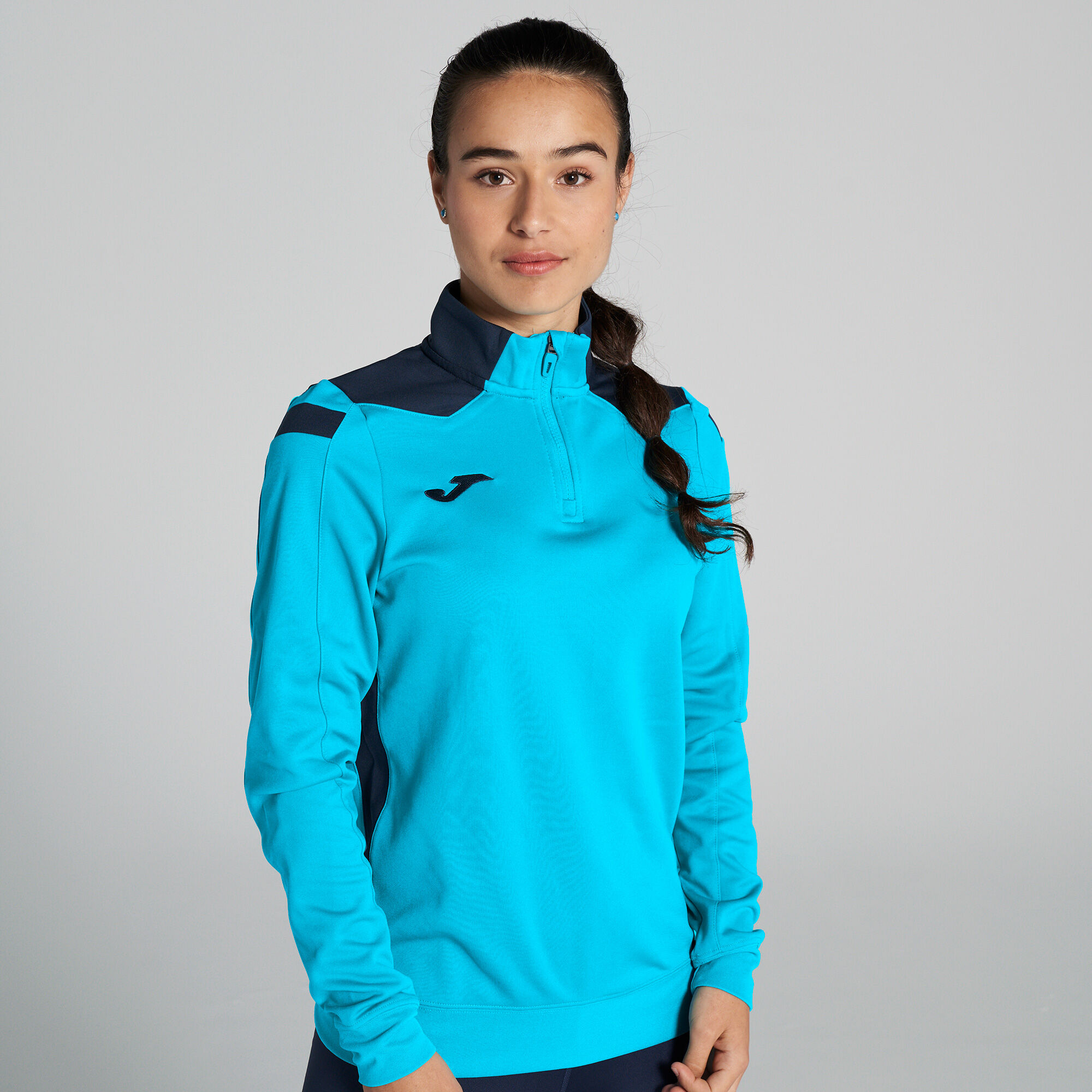 Sweat-shirt femme Championship VI turquoise fluo bleu marine