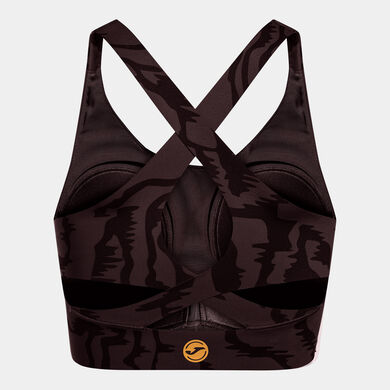 Sports bra woman Indoor Gym brown orange