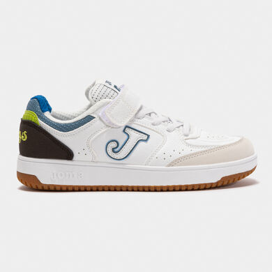 Zapatillas casual Flexy Jr 25 junior blanco azul marr&oacute;n