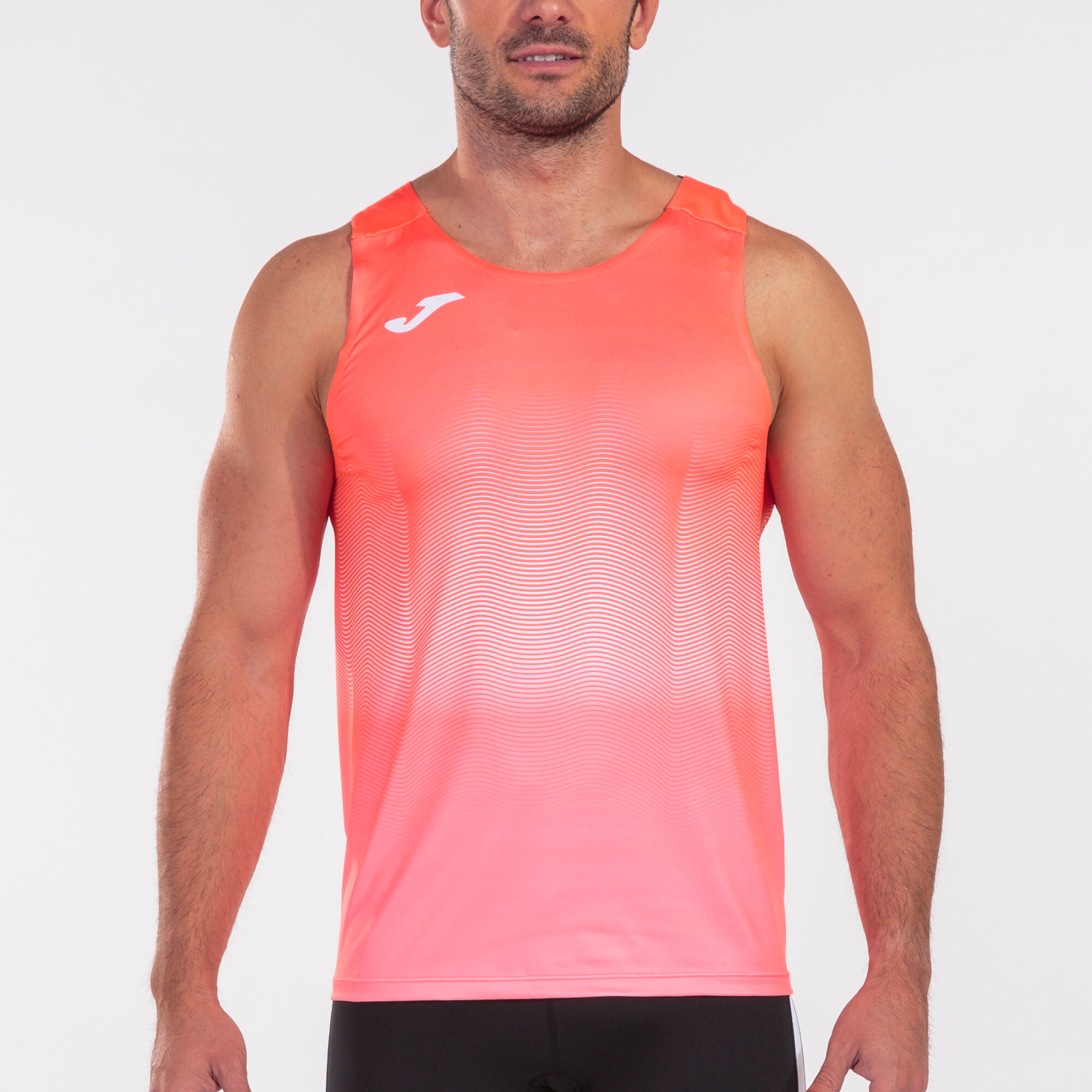 Camiseta tirantes hombre Elite VII coral fl or blanco JOMA