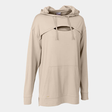 Sudadera con capucha mujer Breath beige