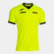 Shirt short sleeve man Referee fluorescent yellow black