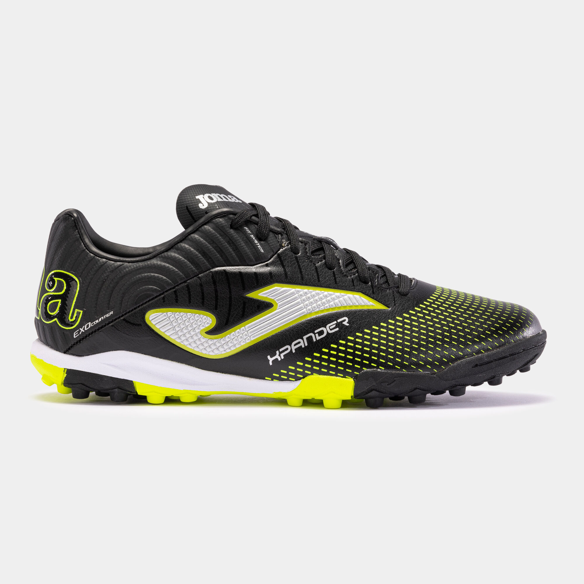 Football boots Xpander 23 turf black fluorescent yellow