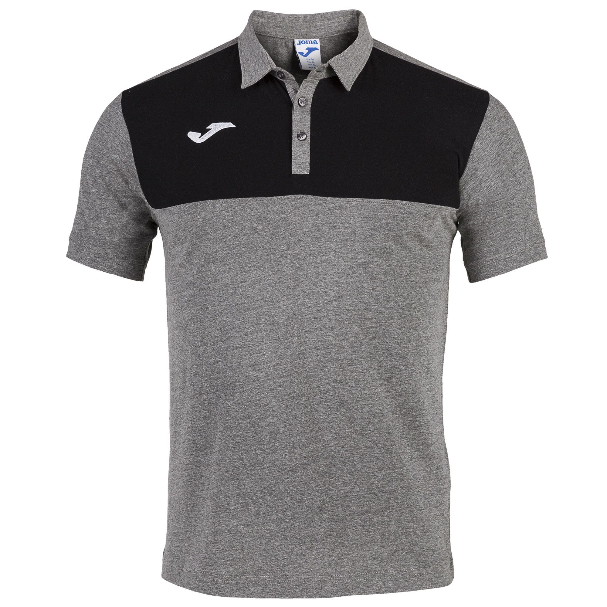 Polo shirt short-sleeve man Winner melange gray black