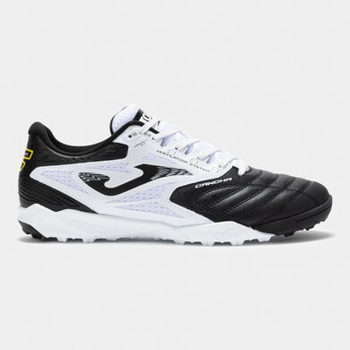 Botas fútbol Cancha 25 moqueta - turf negro blanco