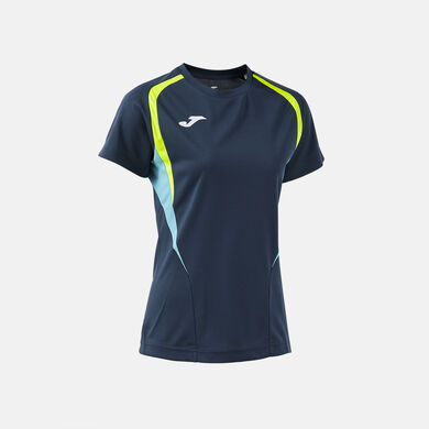 Shirt short sleeve woman Championship 20 dark navy fluorescent yellow