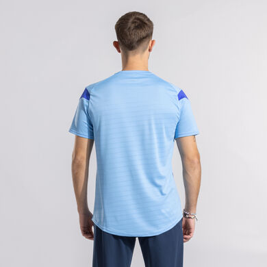 Shirt short sleeve man Montreal sky blue dark navy