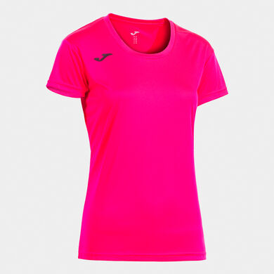 Camiseta manga corta mujer Record II rosa fl&uacute;or