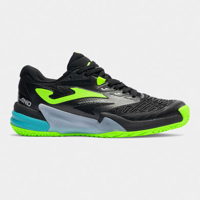 Scarpe Roland Men 26 superficie dura uomo nero giallo fluorescente