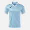 Polo shirt short-sleeve man Vintage Eco Retro sky blue white