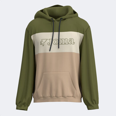 Hooded sweater man Mimetic green beige khaki