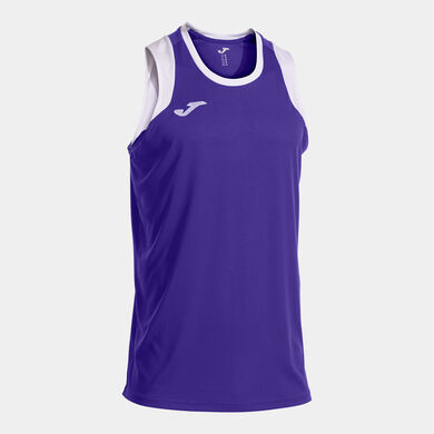 Camiseta sin mangas hombre Final Basket III violeta blanco
