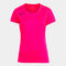 T-shirt manga curta mulher Record II rosa fluorescente