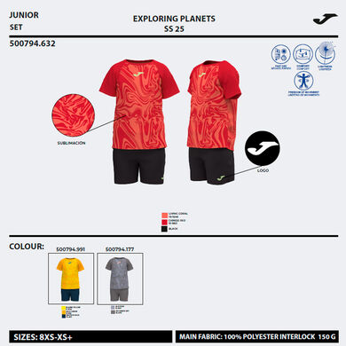 Ensemble junior Kids Camp bleu gris