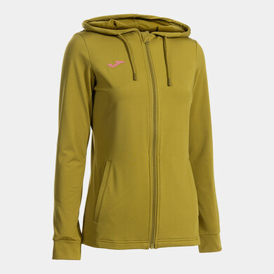 Hooded jacket woman Sculpture II green
