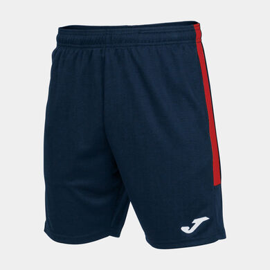 Bermuda homme Eco Championship bleu marine rouge