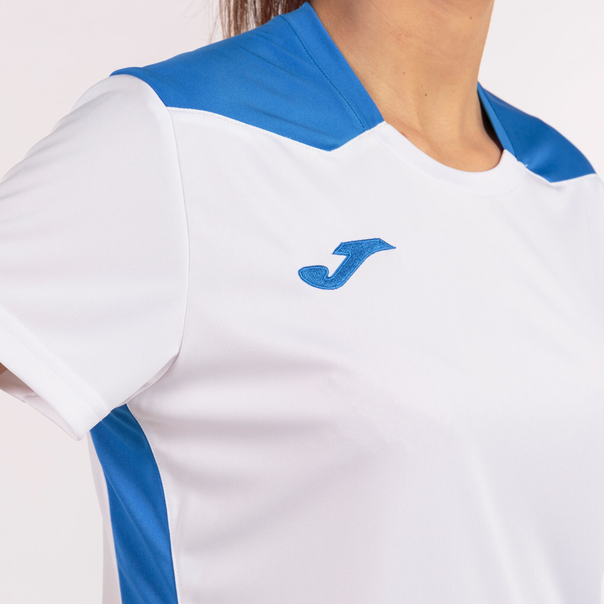 T-shirt manga curta mulher Championship VI branco azul royal