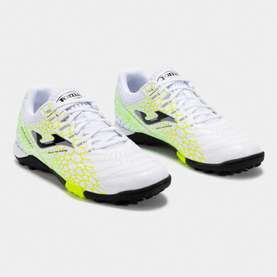 Football boots Maxima 25 turf white yellow green
