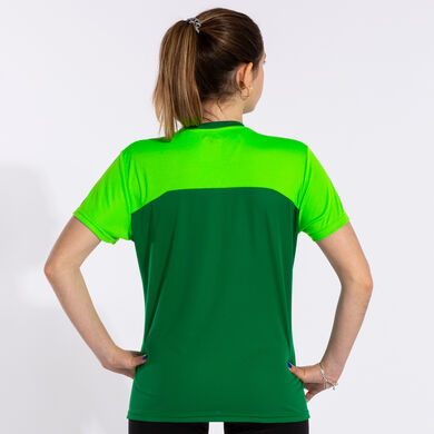 Camiseta manga corta mujer Winner II verde flúor