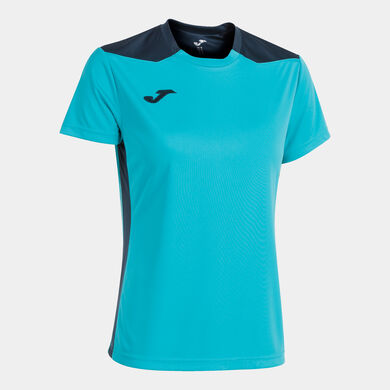 Camiseta manga corta mujer Championship VI turquesa flúor marino