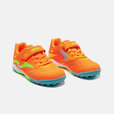 Botas f&uacute;tbol Powerful Jr 26 moqueta - turf junior naranja