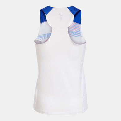 Camiseta tirantes mujer Elite X blanco royal