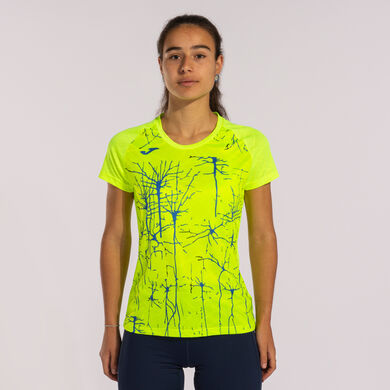 Shirt short sleeve woman Elite IX fluorescent yellow