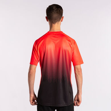 Camiseta manga corta hombre Tiger IV negro coral flúor