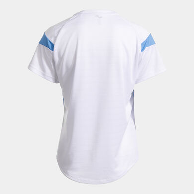 Maglia a manica corta donna Montreal bianco celeste