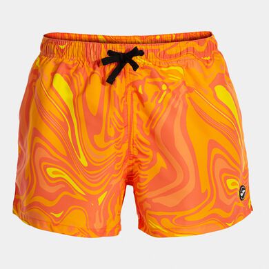 Swimming trunks man Santa M&oacute;nica coral orange
