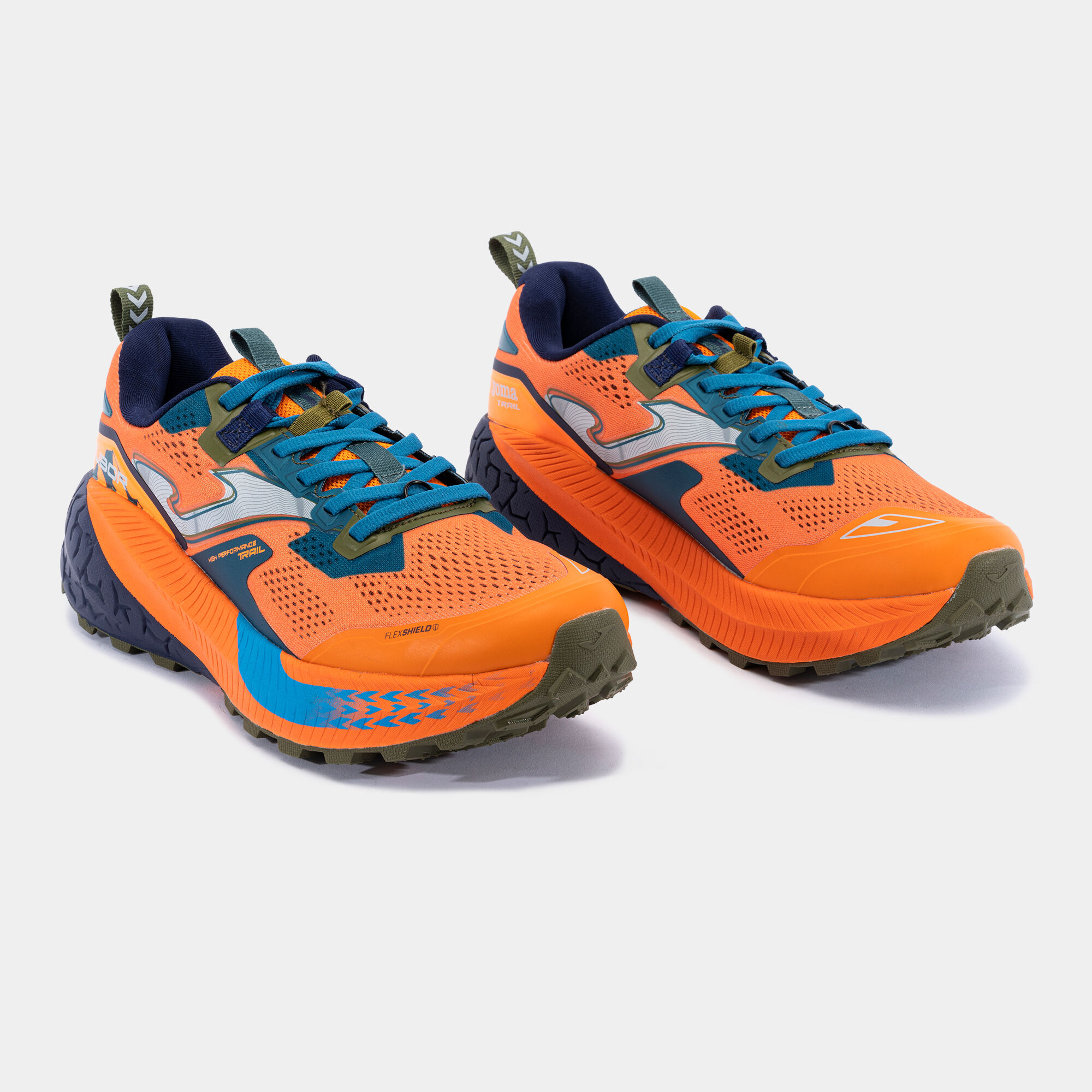 Chaussures trail running Tk.Kubor 23 homme orange bleu marine