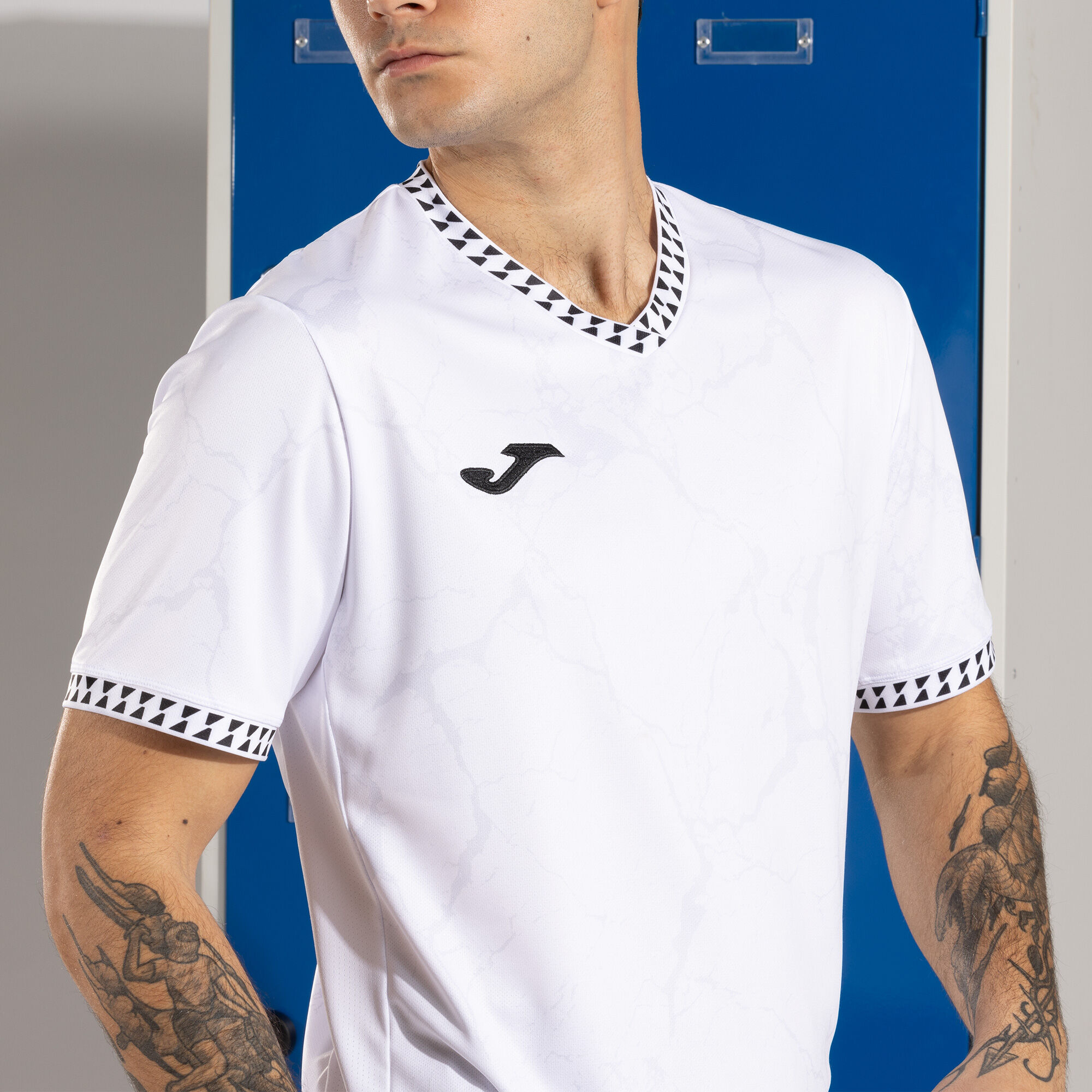 Shirt short sleeve man Gold VII white black | JOMA®