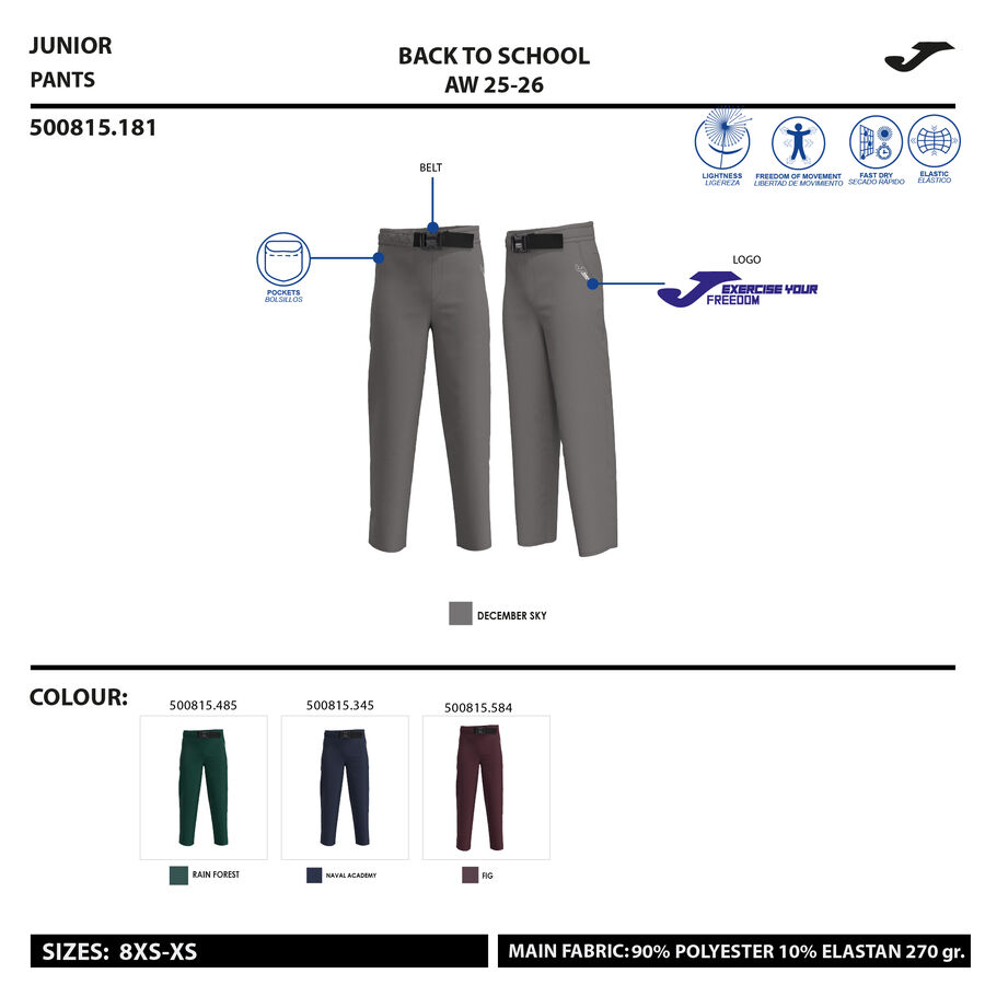 PANTAL&Oacute;N LARGO KIDS CAMP