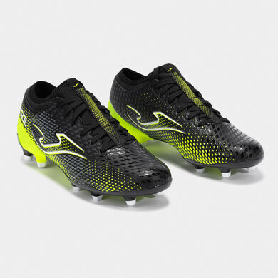 Ghete fotbal Gol 25 teren ferm FG negru galben fosforescent