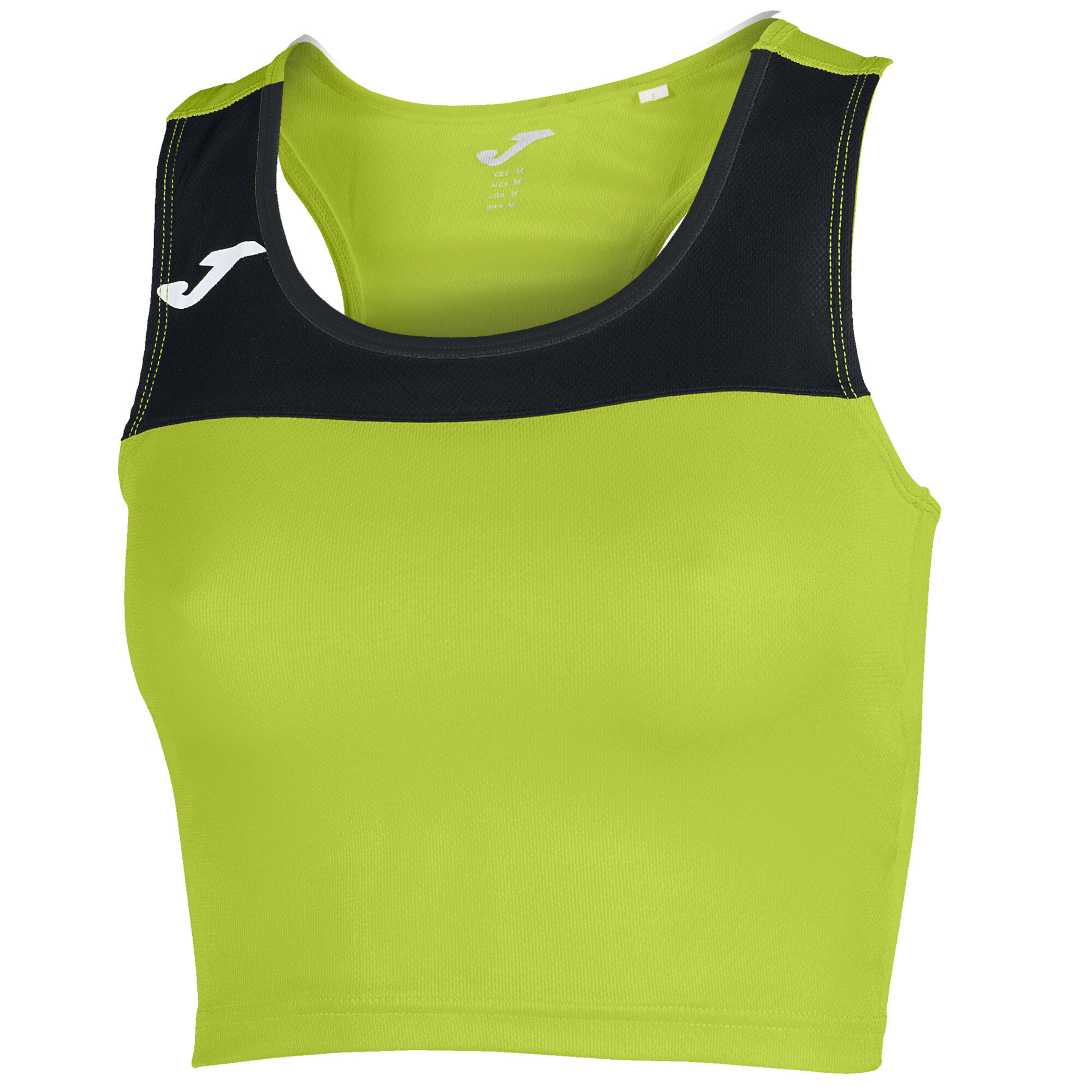 TOP DONNA RACE LIME NERO