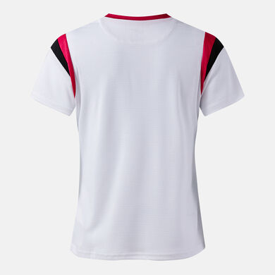 Shirt short sleeve woman Terra white fuchsia