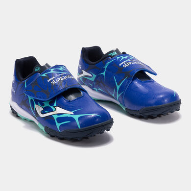 Chaussures football Super Copa Jr 25 moquette - turf junior bleu roi